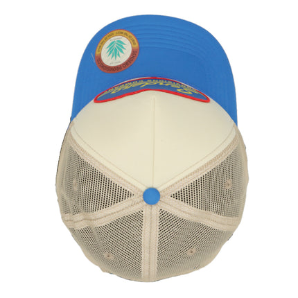 Sendero Provisions Co. Country Store Adjustable Snapback Hat with Woven Label Patch (White/Blue) - One Size