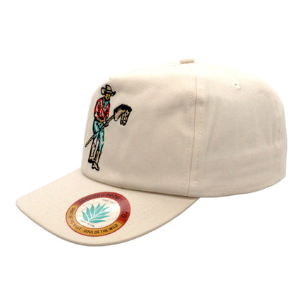 Sendero Provisions Co. Stick Horse Hat - Unstructured 5-Panel Snapback Cap with Embroidered Cowboy on Stick Horse Design, Canvas Fabric, Semi-Curved Visor, Adjustable Fit, Humorous Western Outdoor Hat