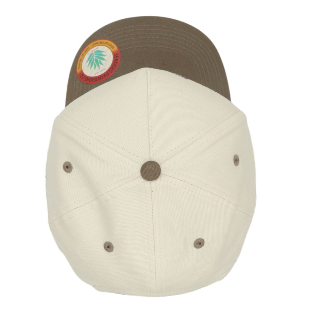 Sendero Provisions Co. Jackawope Adjustable Snapback Hat with Embroidered Front & Braided Rope (Cream/Brown) - One Size