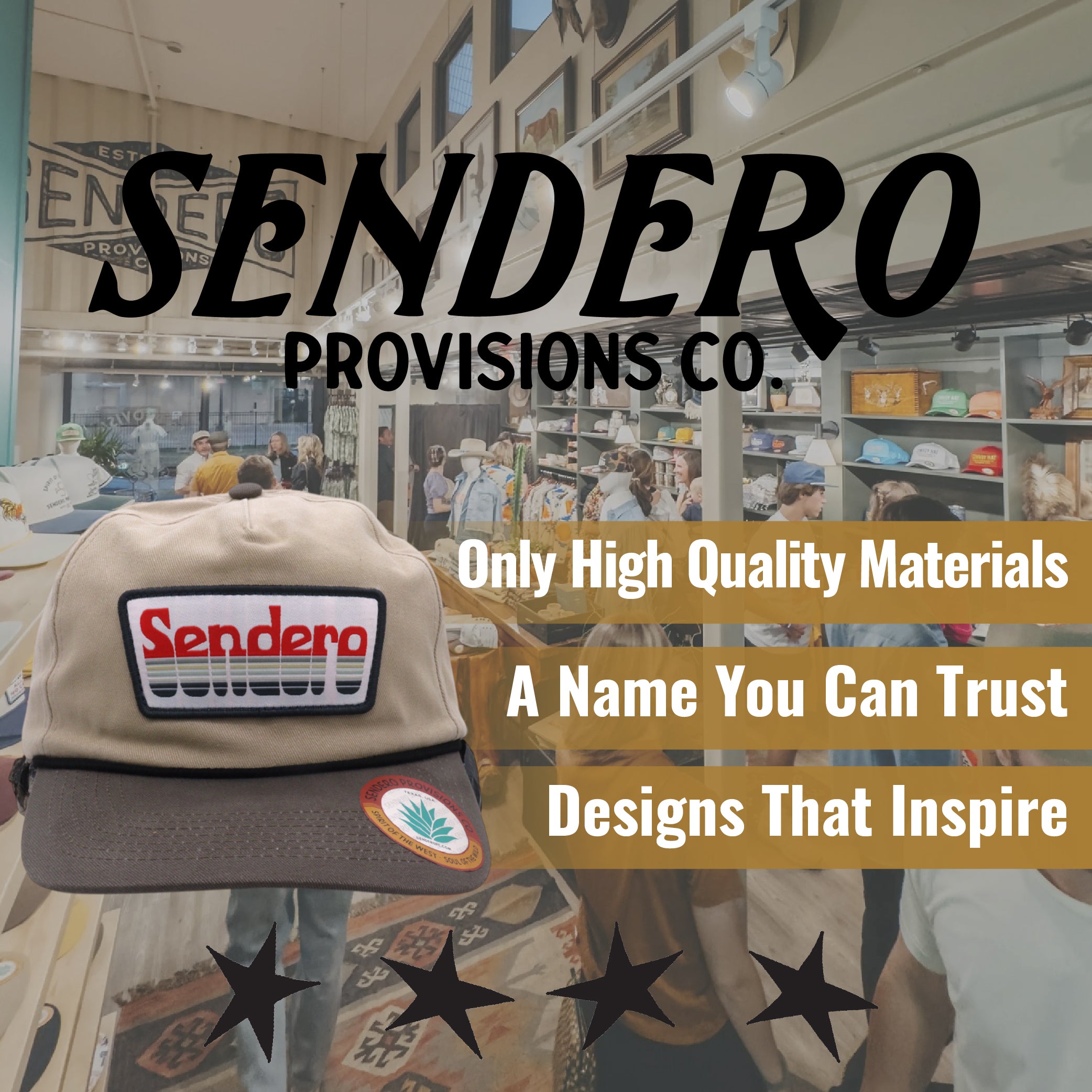 Sendero Provisions Co. Retro Logo Snapback Hat, Tan, One Size (SPCH125F18AZZ)