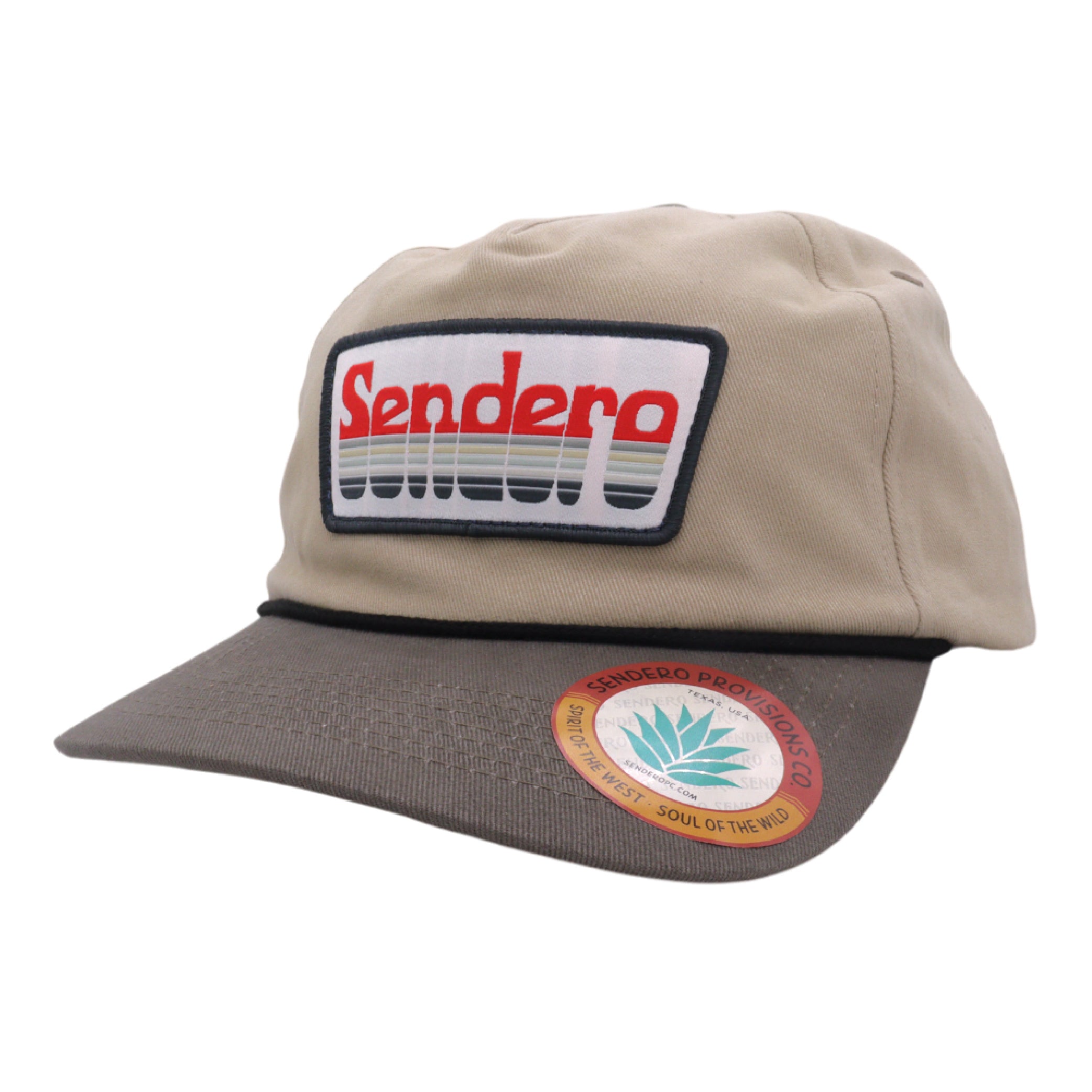 Sendero Provisions Co. Retro Logo Snapback Hat, Tan, One Size (SPCH125F18AZZ)