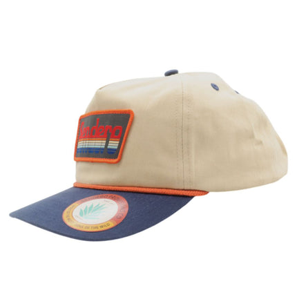 Sendero Provisions Co. Signature Snapback Hat, Classic Retro Design with Exclusive Sendero Patch, Adjustable (Cream/Navy) - One Size
