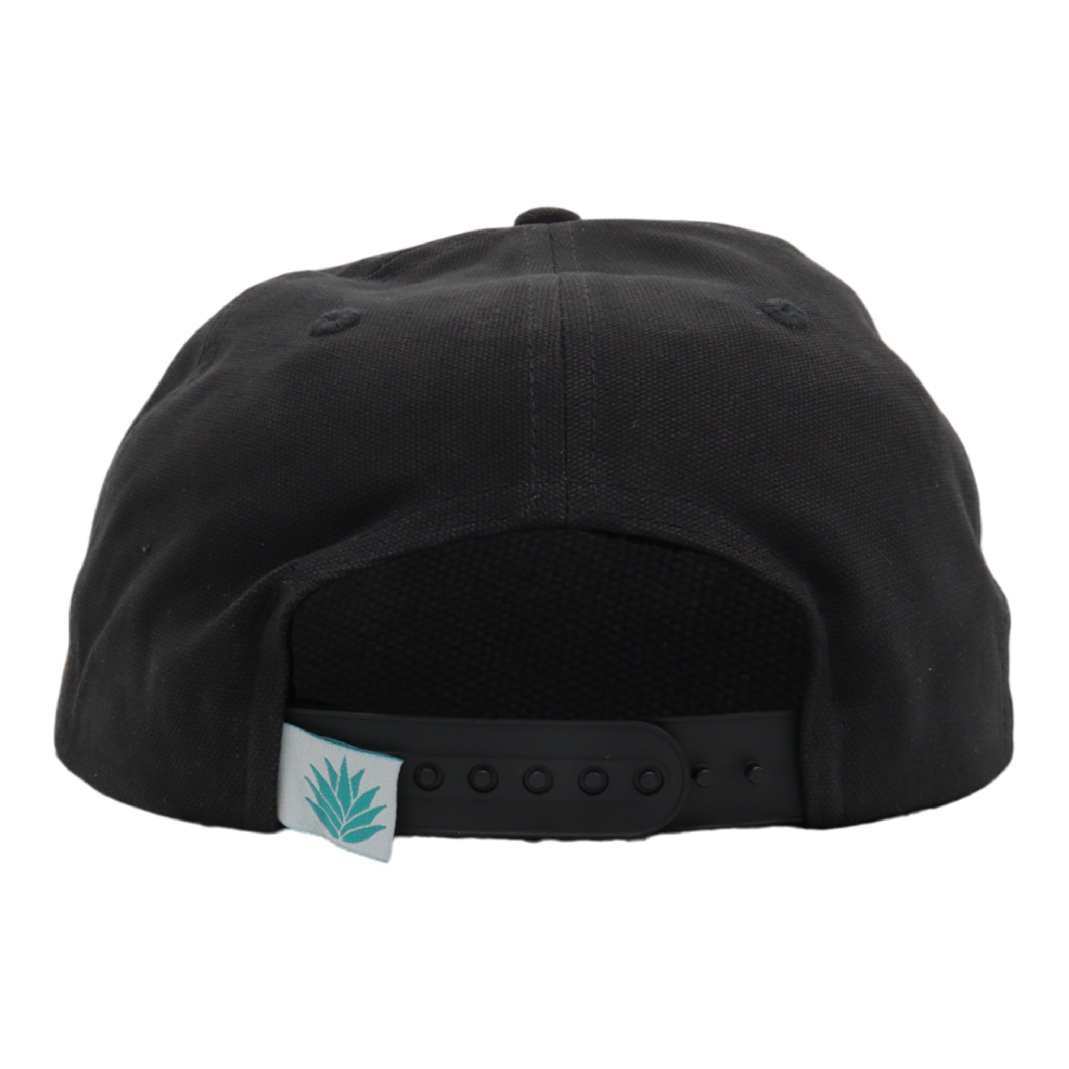 Sendero Provisions Co. Tip Your Hat Black Unstructured 5-Panel Snapback Hat - Embroidered Brushed Cotton Canvas, Adjustable Fit, Semi-Curved Visor, Ideal for Casual Outdoor Adventures