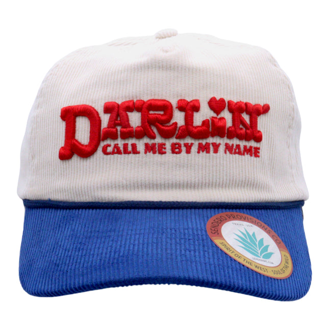 Sendero Provisions Co. Call Me Darlin' Hat - Unstructured 5-Panel Snapback Rope Hat with Puff Embroidered Design, Corduroy Fabric, Semi-Curved Visor, Adjustable Fit, Humorous Western Outdoor Cap