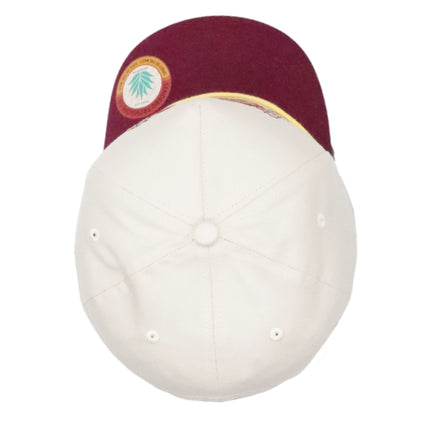 Sendero Provisions Co. Buena Suerte Adjustable Snapback Hat with Embroidered Patch (Cream/Maroon) - One Size