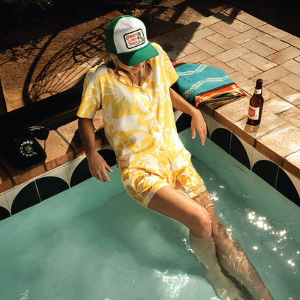 Sendero Provisions Co. Cowboy Pro Shop Adjustable Snapback Hat with Embroidered Patch (White/Green) - One Size