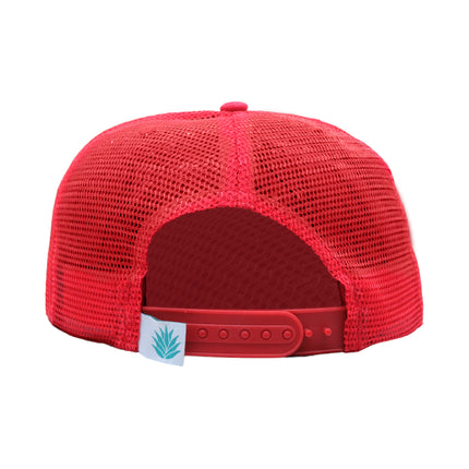 Sendero Provisions Co. Cowboy Pro Shop Hat - White/Red - Trucker Snapback w/ Embroidered Logo & Mesh Back, One Size