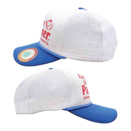 Sendero Provisions Co. Easy Does It, Partner Adjustable Snapback Hat with Screen Printed Design (White/Blue) - One Size