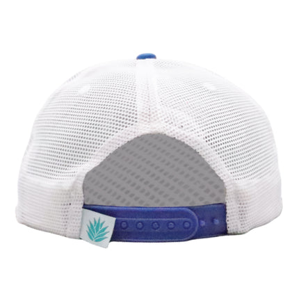 Sendero Provisions Co. Easy Does It, Partner Adjustable Snapback Hat with Screen Printed Design (White/Blue) - One Size