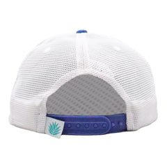 Sendero Provisions Co. Easy Does It, Partner Adjustable Snapback Hat with Screen Printed Design (White/Blue) - One Size