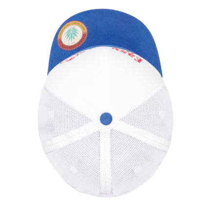 Sendero Provisions Co. Easy Does It, Partner Adjustable Snapback Hat with Screen Printed Design (White/Blue) - One Size