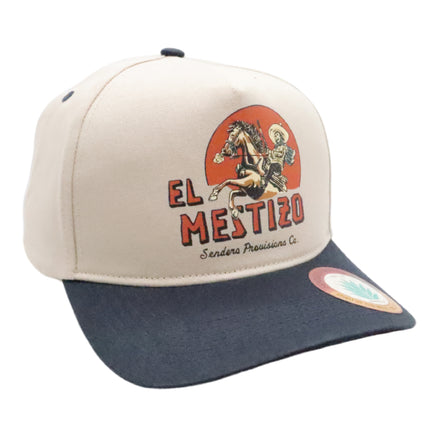 Sendero Provisions Co. El Mestizo Adjustable Snapback Hat with Printed Design (White/Navy) - One Size