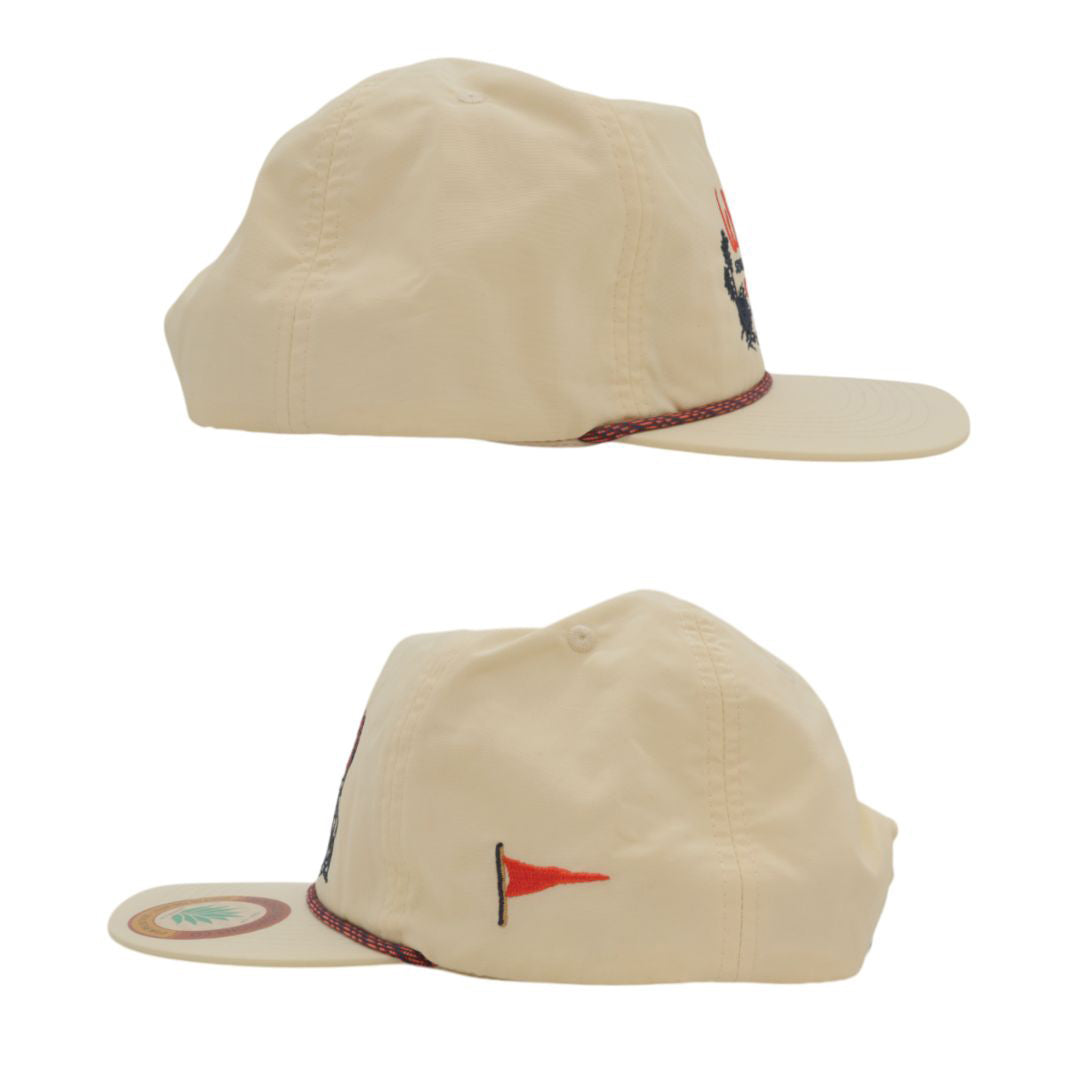 Sendero Provisions Co. West Texas Municipal Adjustable Snapback Hat with Embroidered Design (Cream) - One Size