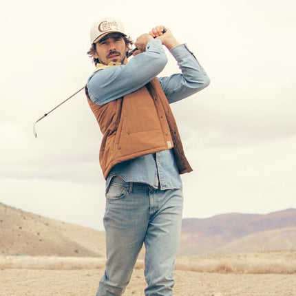 Sendero Provisions Co. West Texas Municipal Adjustable Snapback Hat with Embroidered Design (Cream) - One Size