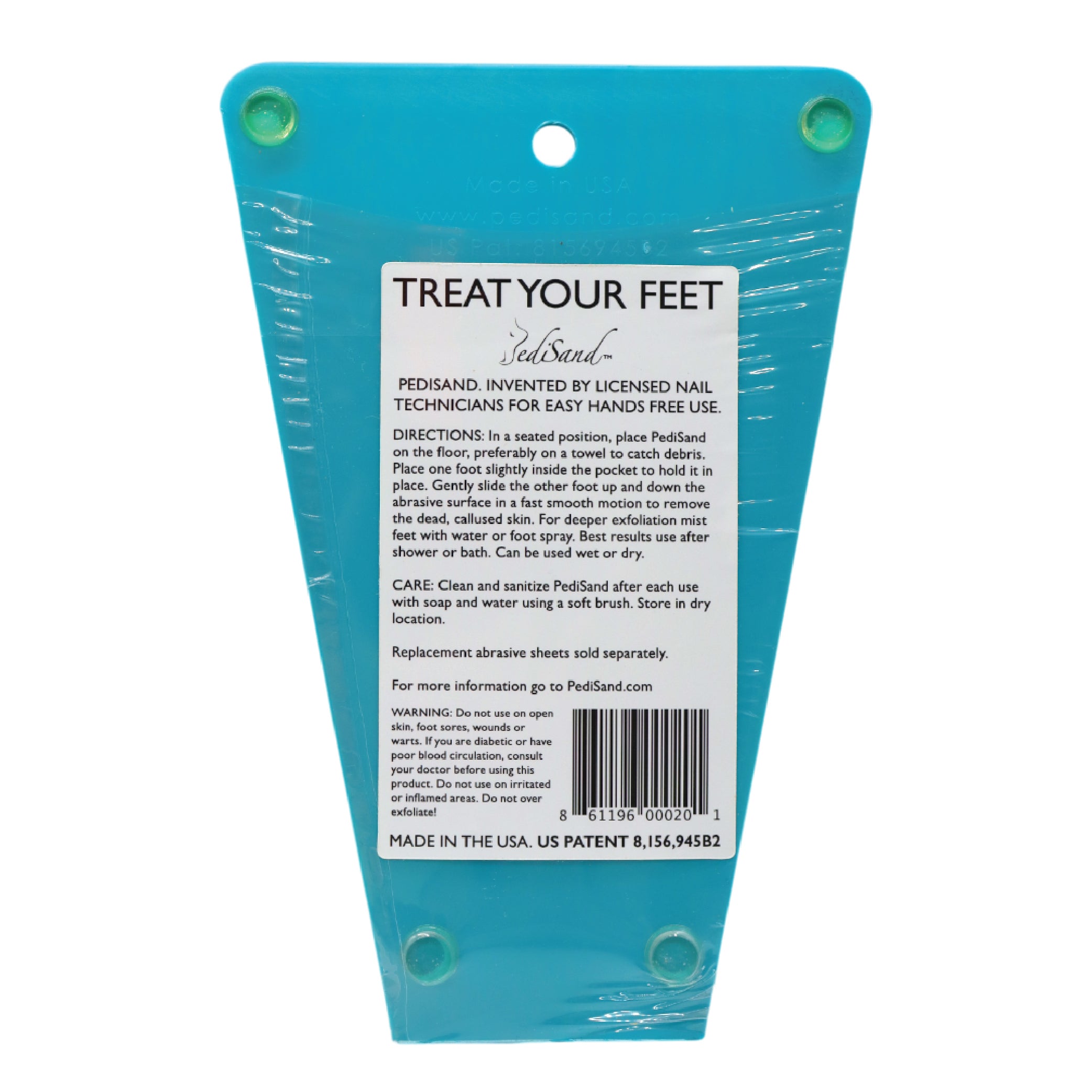 PediSand Foot Exfoliator PS001- The Hands Free Foot File - Made in the USA
