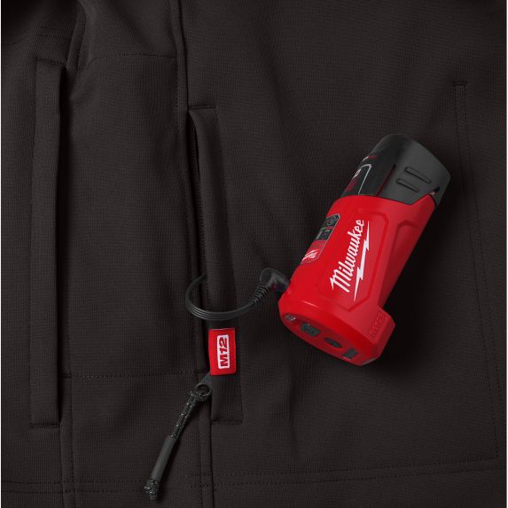 Milwaukee 204B-21S M12 Lithium-Ion TOUGHSHELL Black Heated Jacket Kit with Battery (Small)