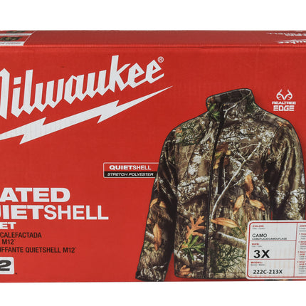 Milwaukee 222C-213X M12 Heated QuietShell Jacket Kit with Battery (3X-Large/Realtree)