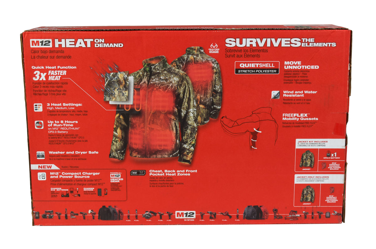 Milwaukee 222C-213X M12 Heated QuietShell Jacket Kit with Battery (3X-Large/Realtree)