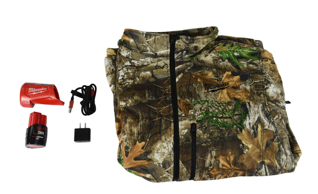 Milwaukee 222C-213X M12 Heated QuietShell Jacket Kit with Battery (3X-Large/Realtree)