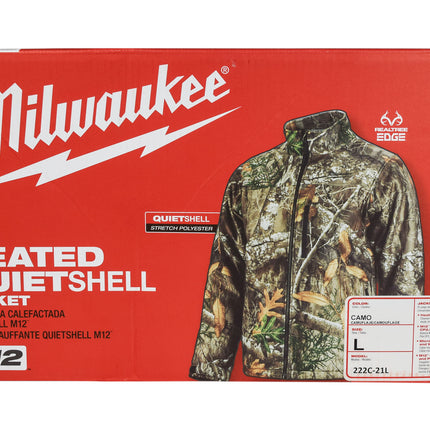Milwaukee 222C-21L M12 Heated QuietShell Jacket Kit with Battery (Large/Realtree)