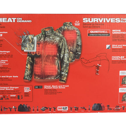 Milwaukee 222C-21L M12 Heated QuietShell Jacket Kit with Battery (Large/Realtree)
