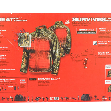Milwaukee 222C-21M M12 Heated QuietShell Jacket Kit with Battery (Medium/Realtree)