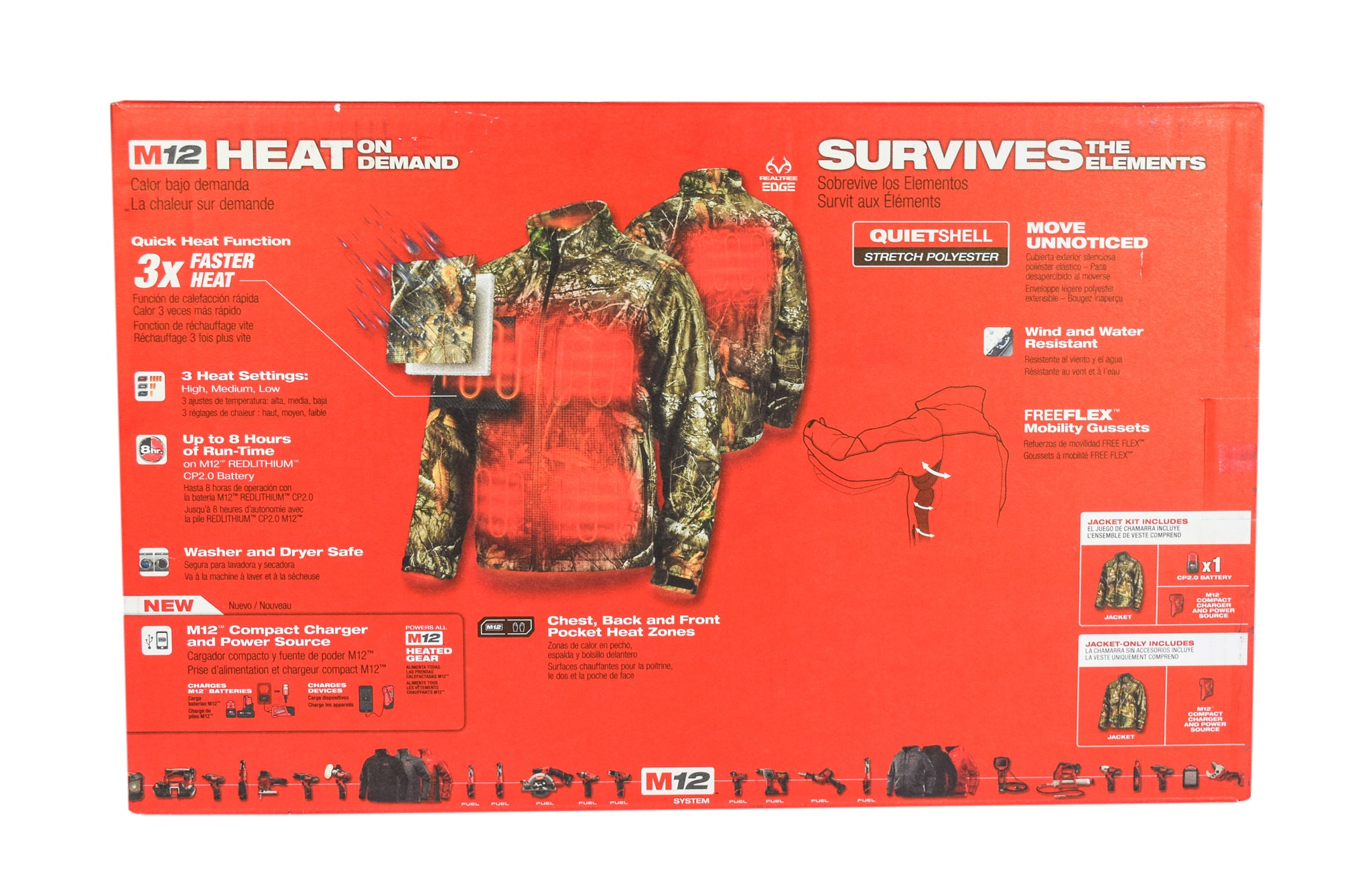 Milwaukee 222C-21M M12 Heated QuietShell Jacket Kit with Battery (Medium/Realtree)