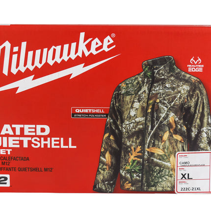 Milwaukee 222C-21XL M12 Heated QuietShell Jacket Kit with Battery (X-Large/Realtree)