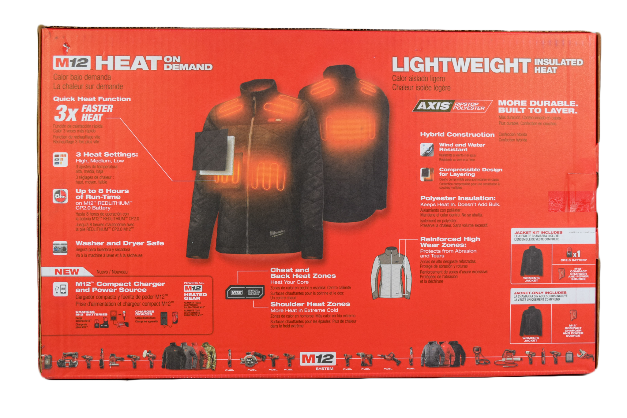 Milwaukee 233B-20M Women's Medium M12 12-Volt Lithium-Ion Cordless AXIS Black Heated Quilted Jacket (Jacket Only)