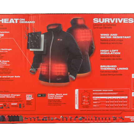 Milwaukee 233B-20S Women's Small M12 12-Volt Lithium-Ion Cordless AXIS Black Heated Quilted Jacket (Jacket Only)