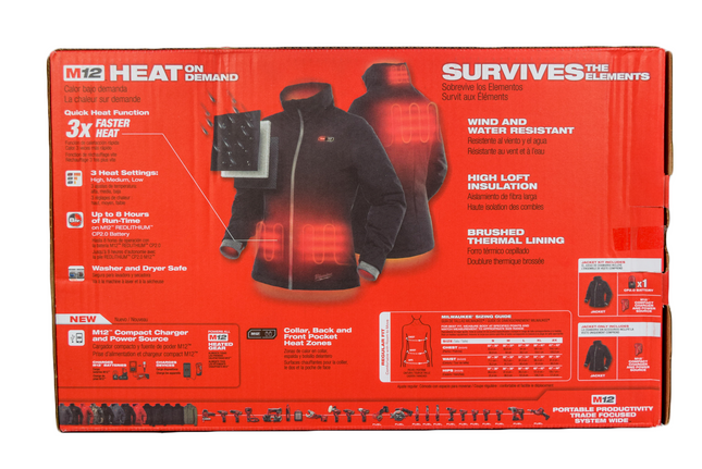 Milwaukee 233B-20S Women's Small M12 12-Volt Lithium-Ion Cordless AXIS Black Heated Quilted Jacket (Jacket Only)