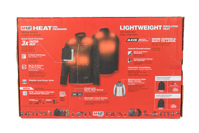 Milwaukee 233B-212X Women's M12 AXIS Black Heated Quilted Jacket Kit w/ Battery