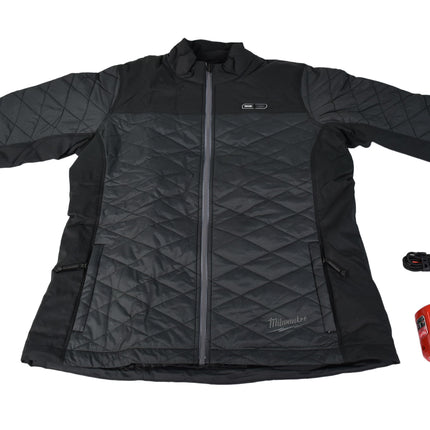 Milwaukee 233B-212X Women's M12 AXIS Black Heated Quilted Jacket Kit w/ Battery