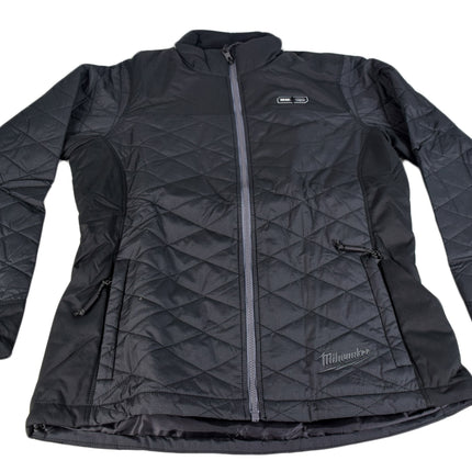 Milwaukee 233B-21L M12 Lithium-Ion Womens Black Heated Quilted Jacket Kit with Battery (Large)