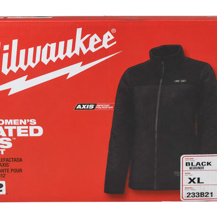 Milwaukee 233B-21XL Women's M12 Heated Quilted Jacket Kit w/ Battery (XL/Black)
