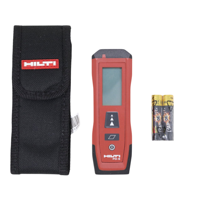 Hilti PD-S Laser Distance Measurer, Compact Digital Laser Measure Tool for Distance, Area, and Continuous Measurement, Easy One-Button Operation