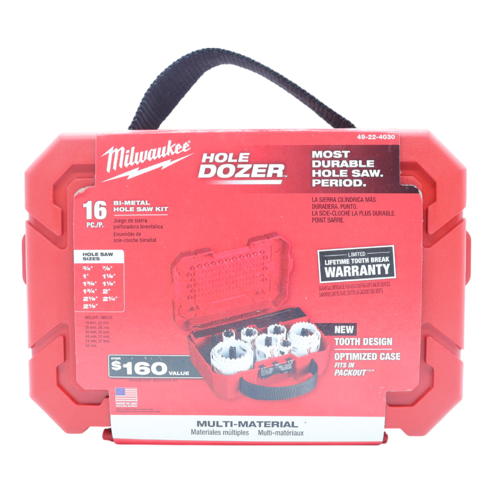 Milwaukee 49-22-4030 General-Purpose Hole Saw Set of 16 Pieces