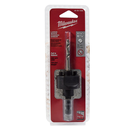 Milwaukee 49-56-7250 Large Quick Change Hole Saw Arbor 3/8" Shank