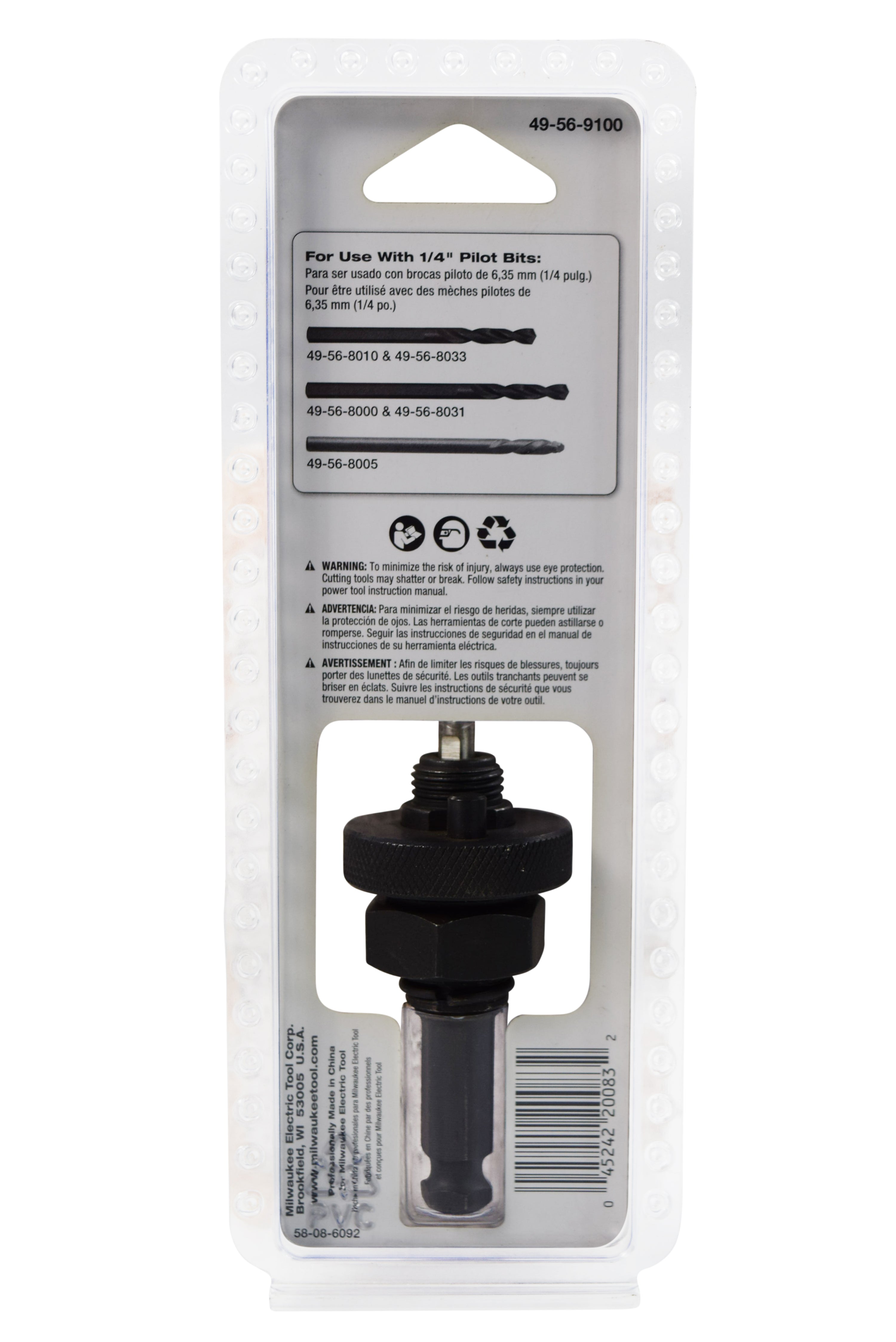 Milwaukee 49-56-9100 7/16-Inch Quick Change Large  Hole Saw Arbor