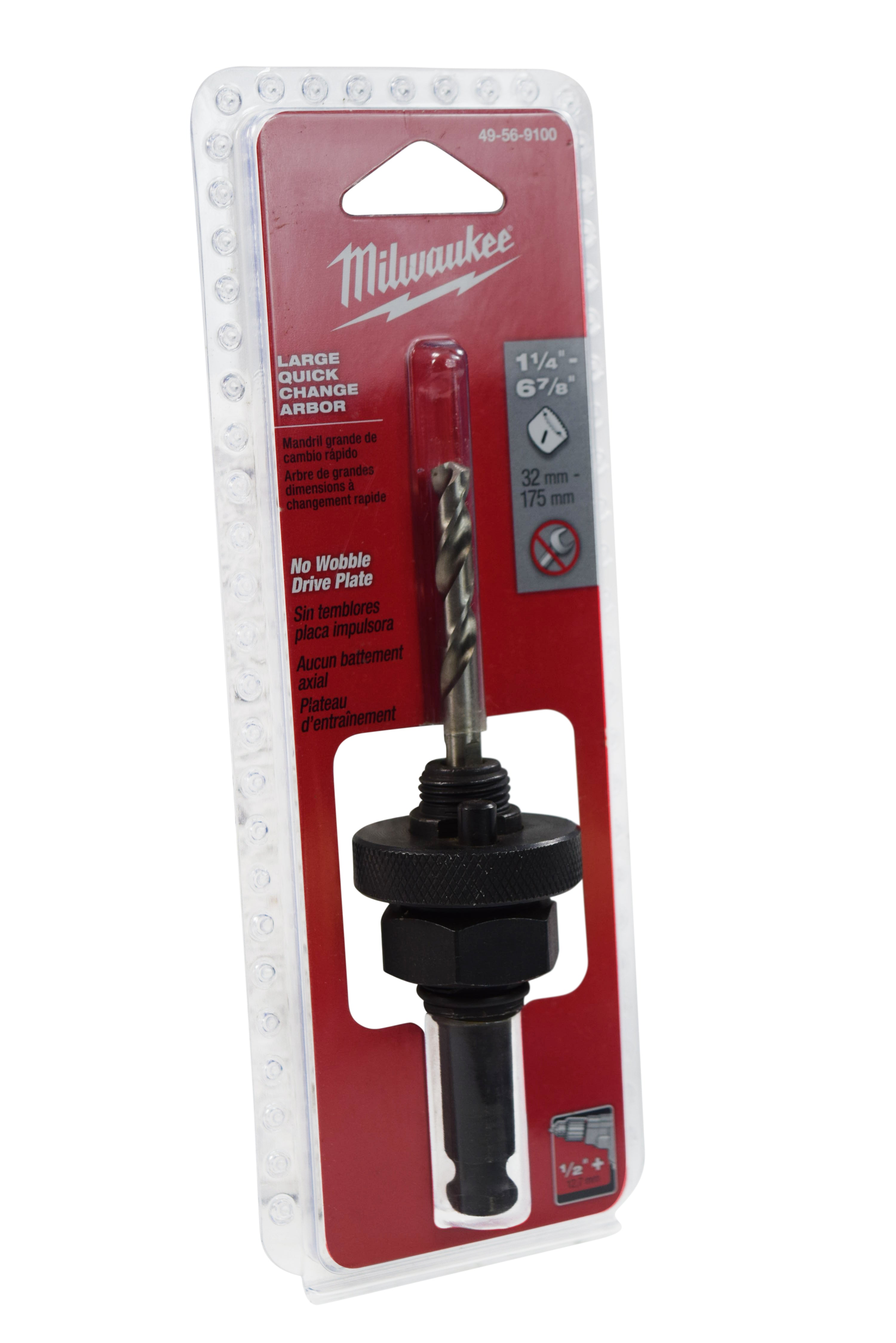 Milwaukee 49-56-9100 7/16-Inch Quick Change Large  Hole Saw Arbor