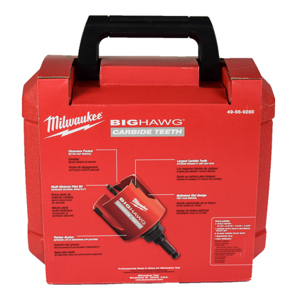 Milwaukee 49-56-9285 Big Hawg Carbide Teeth 8 pc Plumber's Hole Saw Kit