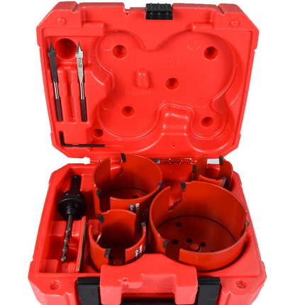 Milwaukee 49-56-9285 Big Hawg Carbide Teeth 8 pc Plumber's Hole Saw Kit