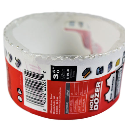 Milwaukee 49-56-9642 3-5/8-inch Hole Dozer Bi-Metal Multi-Purpose Hole Saw