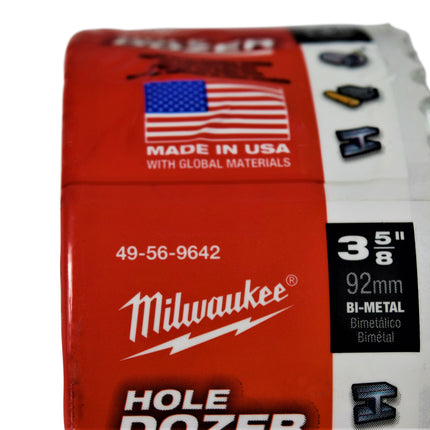 Milwaukee 49-56-9642 3-5/8-inch Hole Dozer Bi-Metal Multi-Purpose Hole Saw