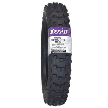 Hoosier Racing Tire 60/100-10 MX30 Jr Dirt Bike Front Tube Type Tire with Hoosier Keychain