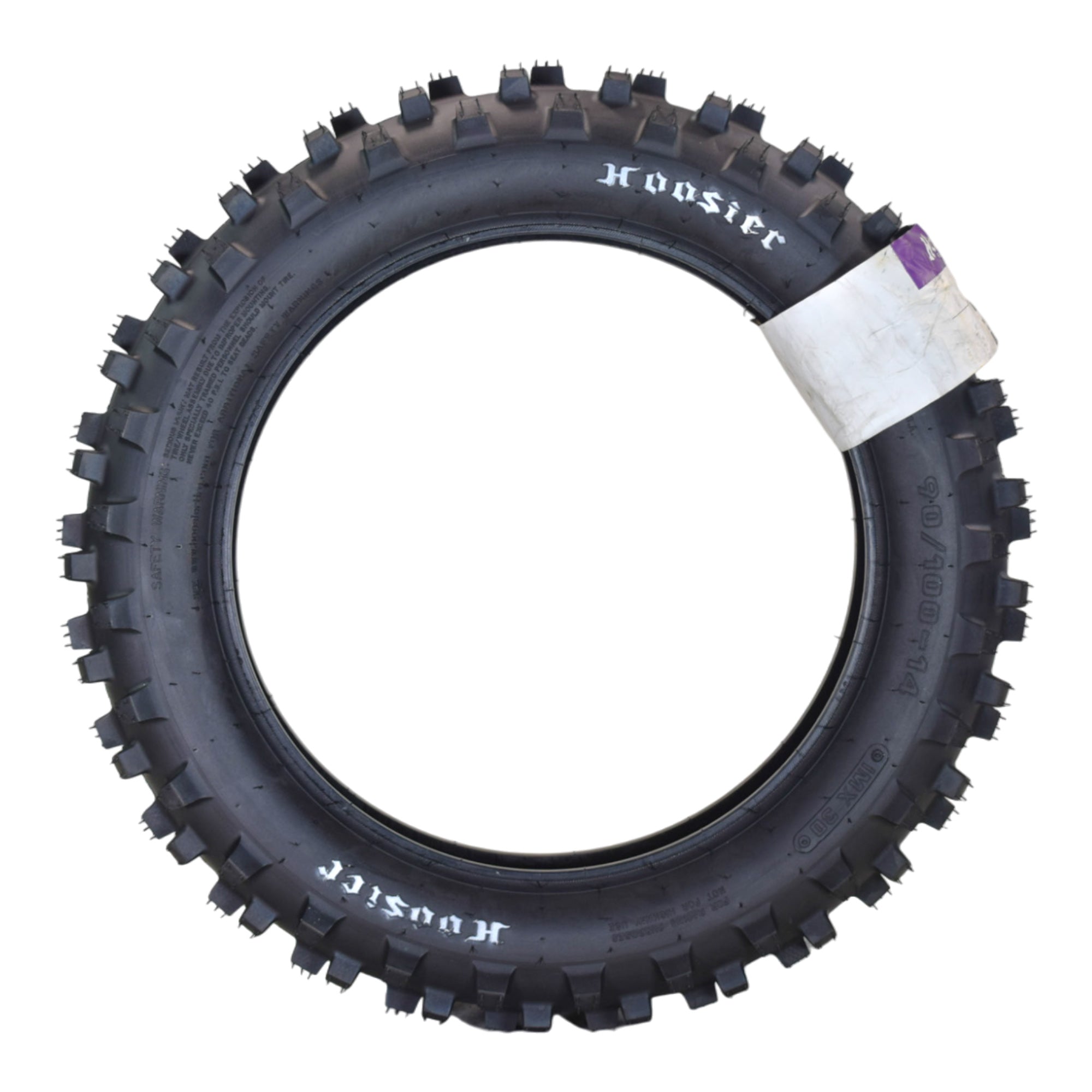 Hoosier Racing Tire 90/100-14 IMX30 85cc Dirt Bike Rear Tube Type Tire with Hoosier Keychain
