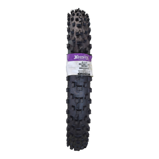 Hoosier Racing Tire 80/100-21 MX30S C100 125, 250, 450cc Dirt Bike Front Tire with Hoosier Keychain