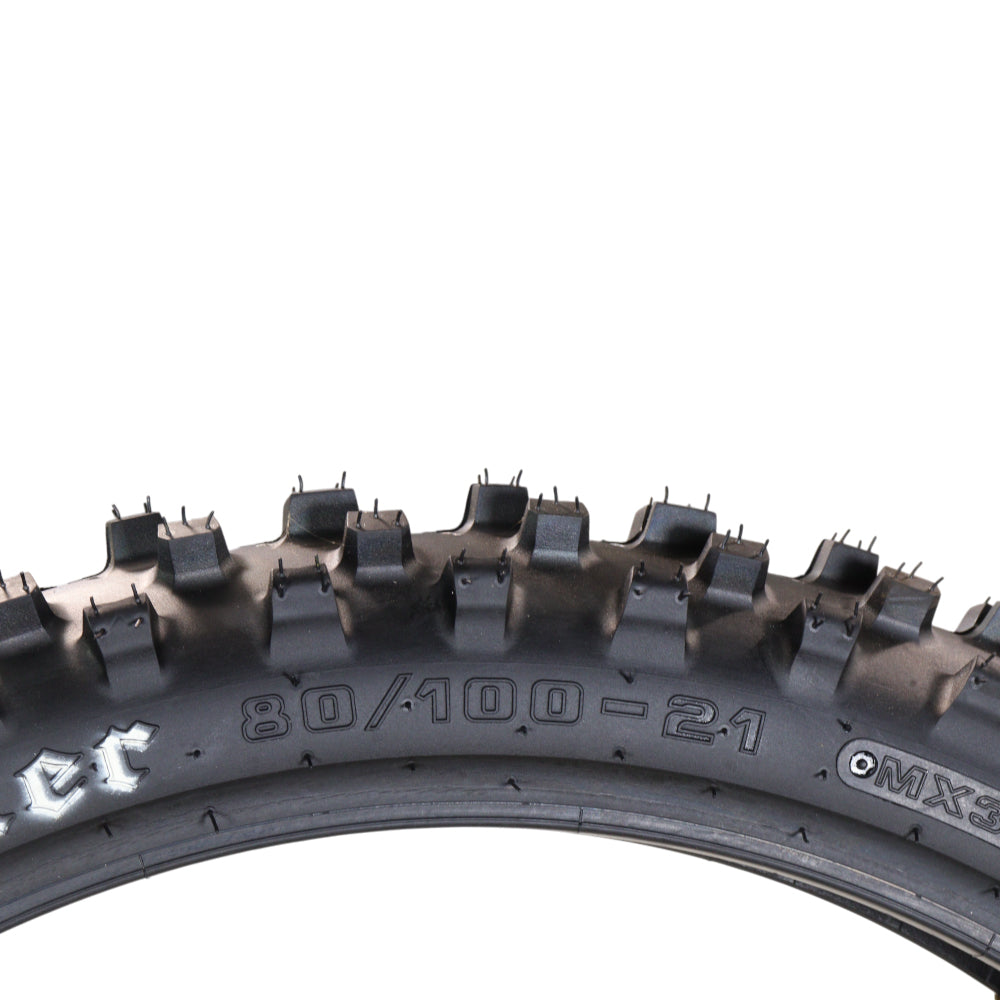 Hoosier Racing Tire 80/100-21 MX30F Dirt Bike Front Tube Type Tire Ideal for 125, 250, 450cc Bikes with Hoosier Keychain