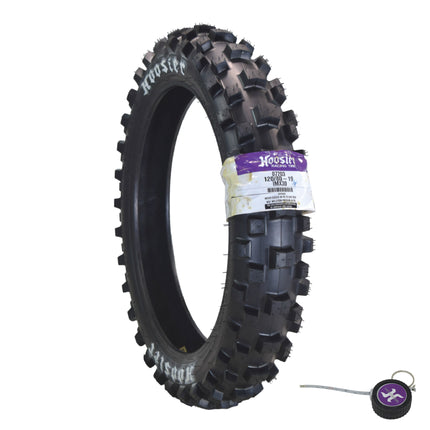 Hoosier Racing Tire 120/80-19 IMX30 C100 250, 450cc Dirt Bike Rear Tube Type Tire with Hoosier Keychain