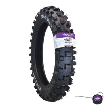 Hoosier Racing Tire 120/90-18 IMX20 C100  Dirt Bike Rear Tube Type Tire Ideal for 250, 450cc Bikes with Hoosier Keychain